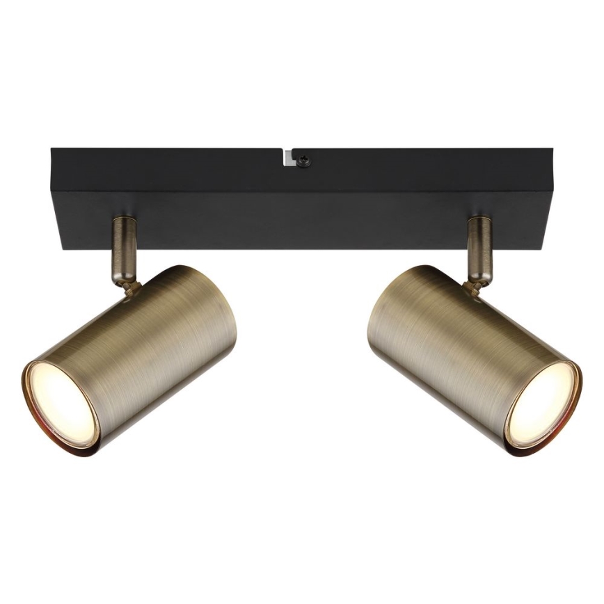 Globo - Spotlight 2xGU10/35W/230V black/brass