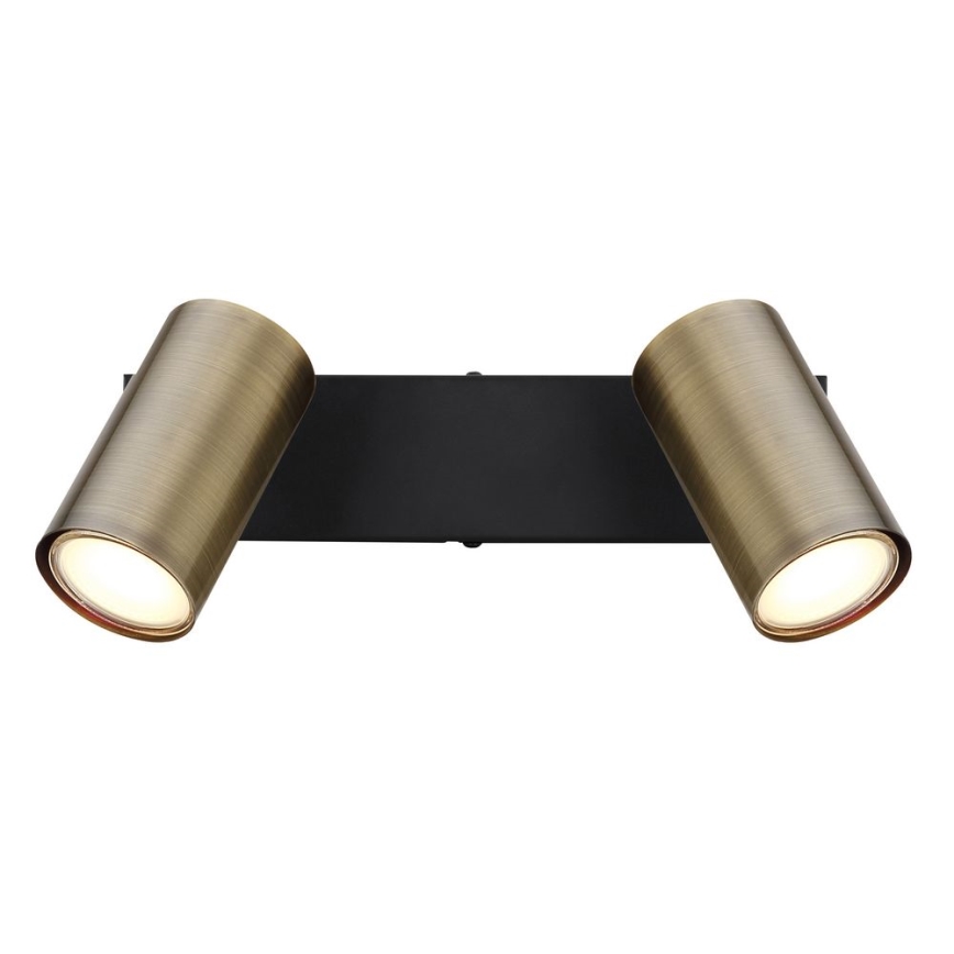 Globo - Spotlight 2xGU10/35W/230V black/brass