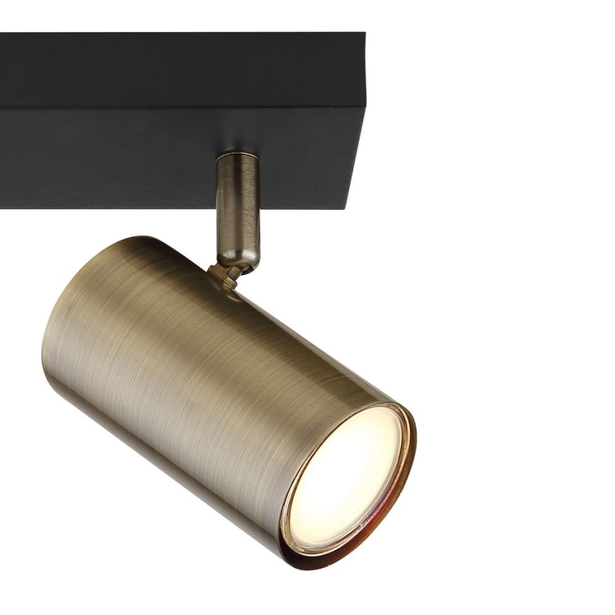 Globo - Spotlight 2xGU10/35W/230V black/brass