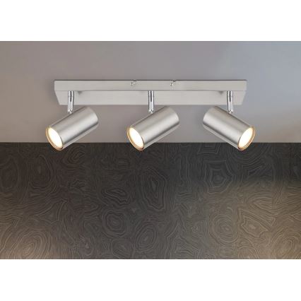 Globo - 3x GU10 Spotlight, 35W/230V, Matte Chrome