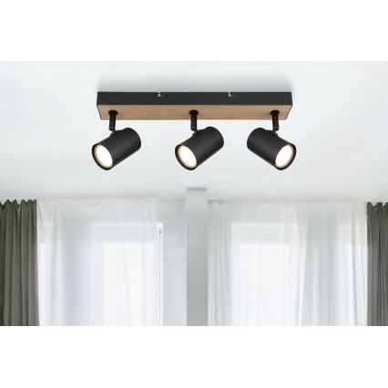 Globo - Spotlight 3xGU10/35W/230V black/brown