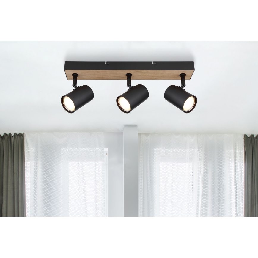 Globo - Spotlight 3xGU10/35W/230V black/brown
