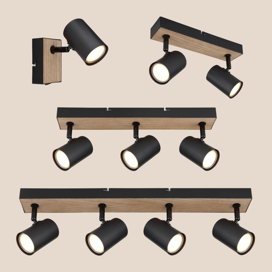 Globo - Spotlight 3xGU10/35W/230V black/brown