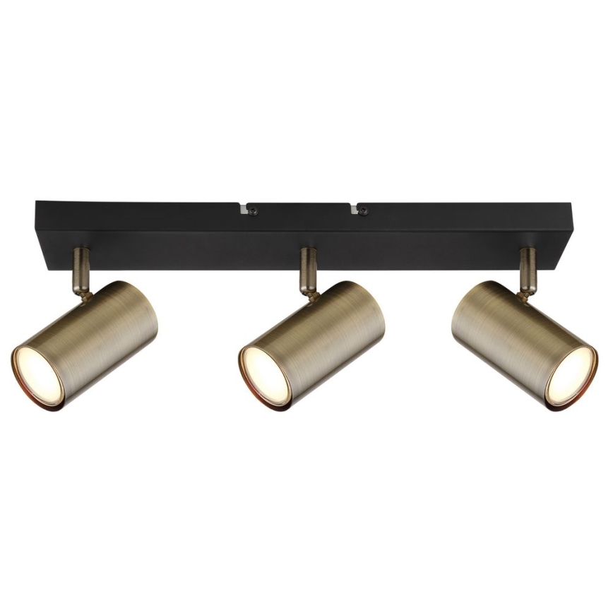 Globo - Spotlight 3xGU10/35W/230V black/brass