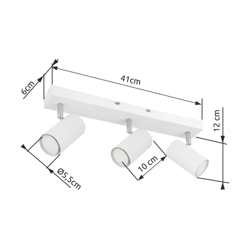 Globo - Spotlight 3xGU10/35W/230V white