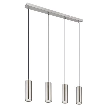 Globo - Chandelier on a string 4xGU10/35W/230V matte chrome