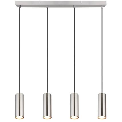 Globo - Chandelier on a string 4xGU10/35W/230V matte chrome