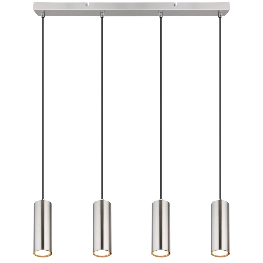Globo - Chandelier on a string 4xGU10/35W/230V matte chrome