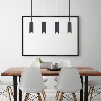 Globo - Chandelier on a string 4xGU10/35W/230V black