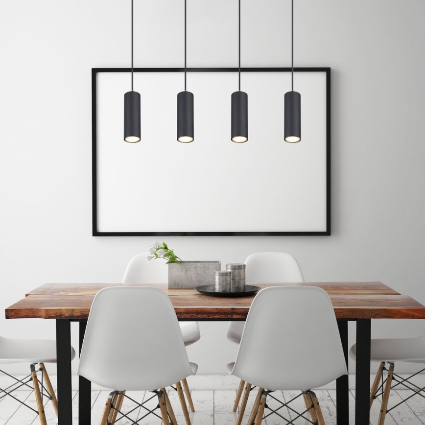 Globo - Chandelier on a string 4xGU10/35W/230V black