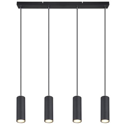 Globo - Chandelier on a string 4xGU10/35W/230V black
