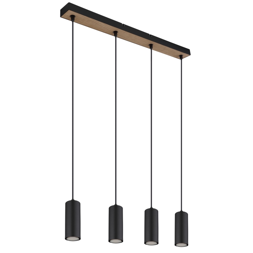 Globo - Chandelier on a string 4xGU10/35W/230V black/brown