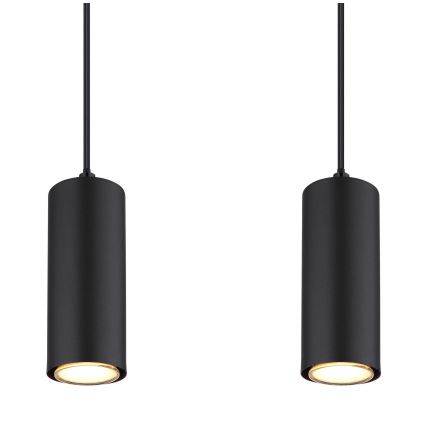 Globo - Chandelier on a string 4xGU10/35W/230V black/brown