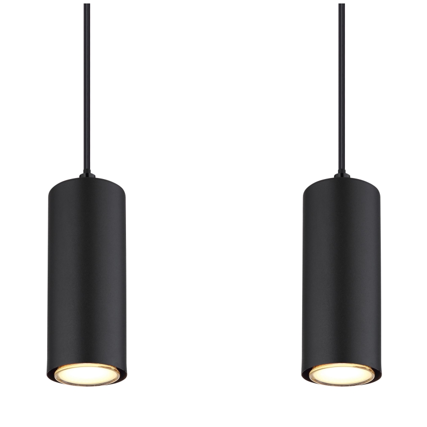 Globo - Chandelier on a string 4xGU10/35W/230V black/brown