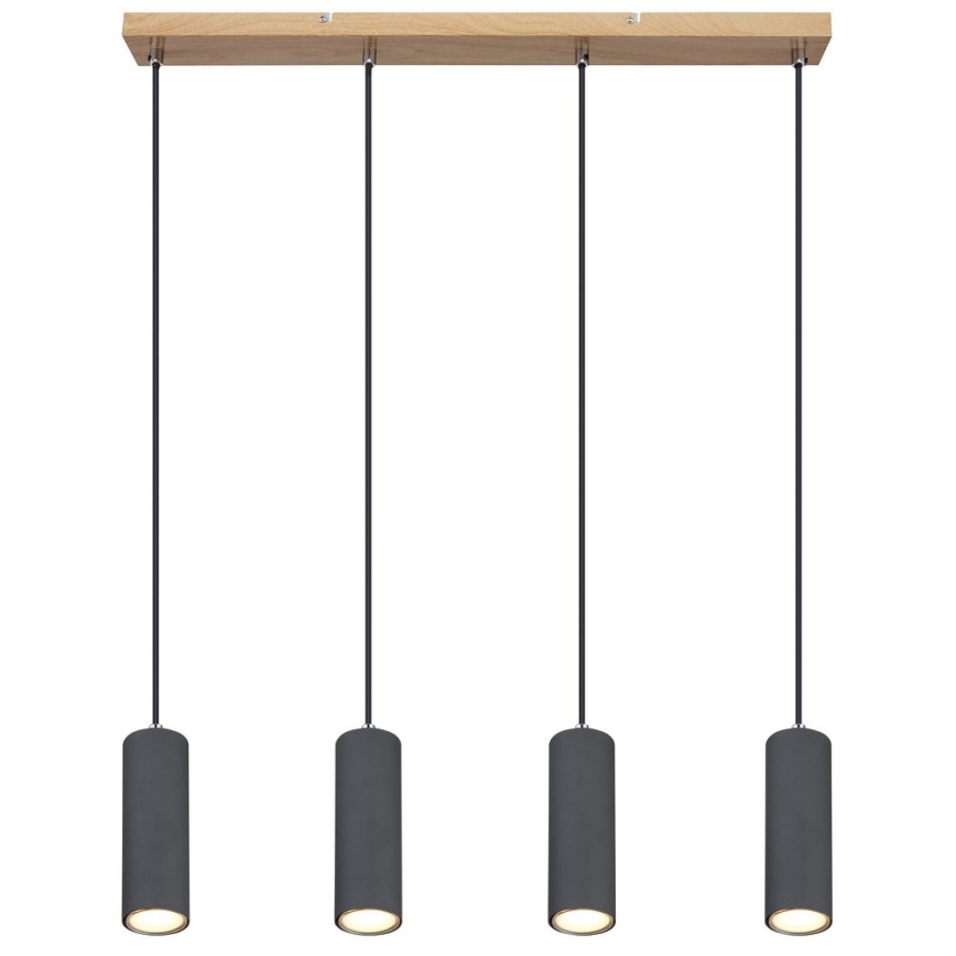 Globo - Chandelier on a string 4xGU10/35W/230V grey/brown