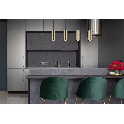 Globo - Chandelier on a string 4xGU10/35W/230V black/brass