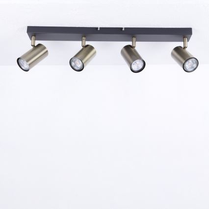 Globo - Spotlight 4xGU10/35W/230V black/brass