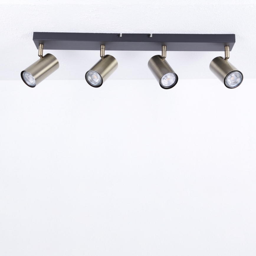 Globo - Spotlight 4xGU10/35W/230V black/brass