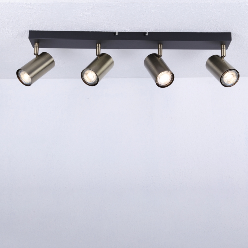 Globo - Spotlight 4xGU10/35W/230V black/brass