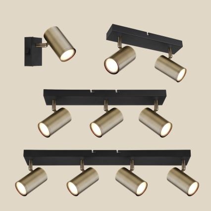 Globo - Spotlight 4xGU10/35W/230V black/brass