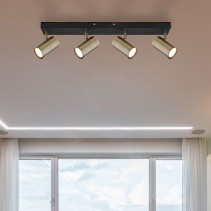 Globo - Spotlight 4xGU10/35W/230V black/brass