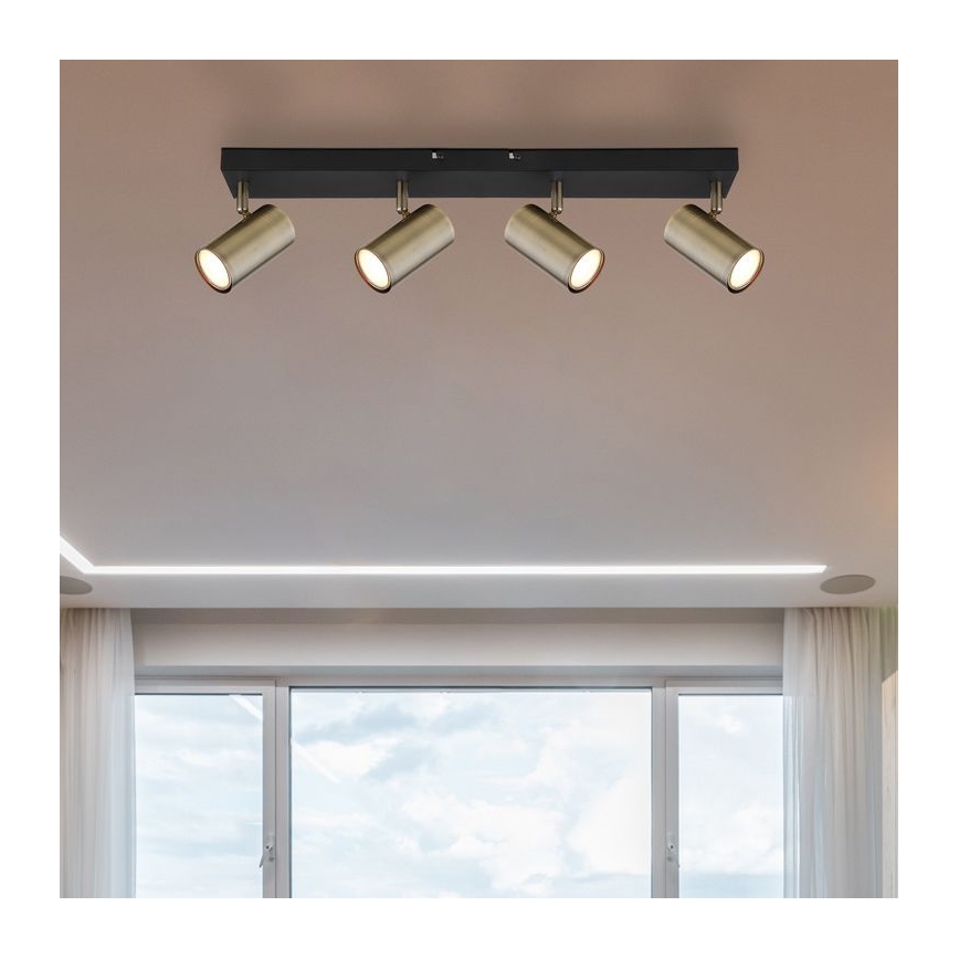 Globo - Spotlight 4xGU10/35W/230V black/brass