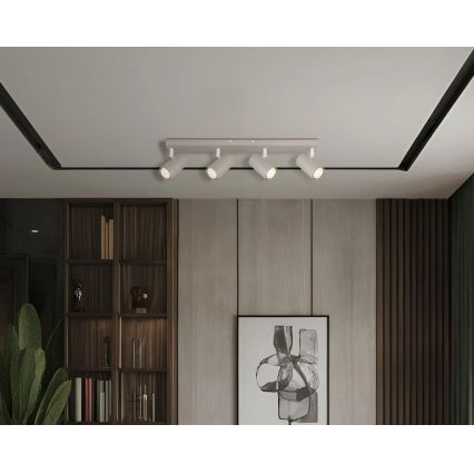 Globo - 4‑Light GU10 Spotlight, 35W per Lamp, 230V, Beige