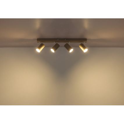 Globo - 4‑Light GU10 Spotlight, 35W per Lamp, 230V, Beige