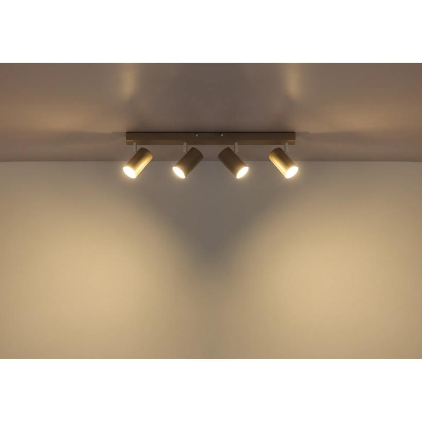 Globo - 4‑Light GU10 Spotlight, 35W per Lamp, 230V, Beige