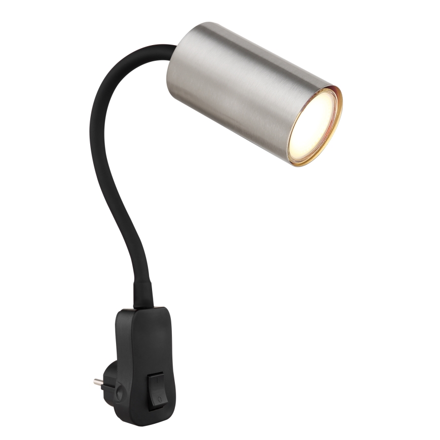 Globo - Plug-in wall spotlight 1xGU10/35W/230V matte chrome