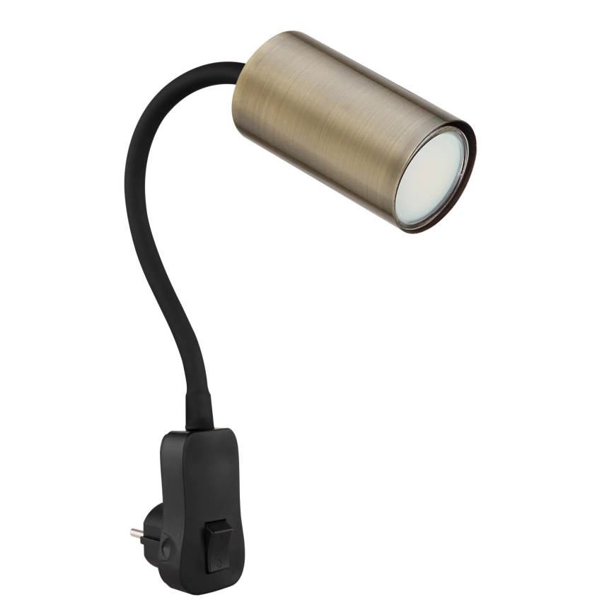 Globo - Socket wall spotlight 1xGU10/25W/230V black/brass