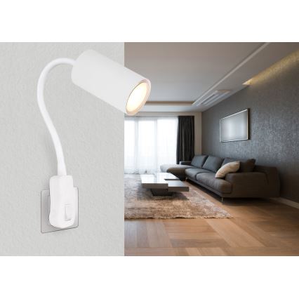 Globo - Plug-in Wall Spotlight 1x GU10/35W/230V, White