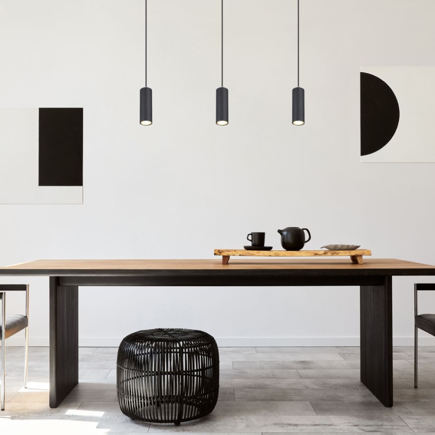 Globo - Chandelier on a string 1xGU10/35W/230V black