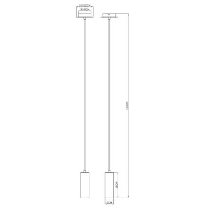 Globo - Chandelier on a string 1xGU10/35W/230V grey/brown