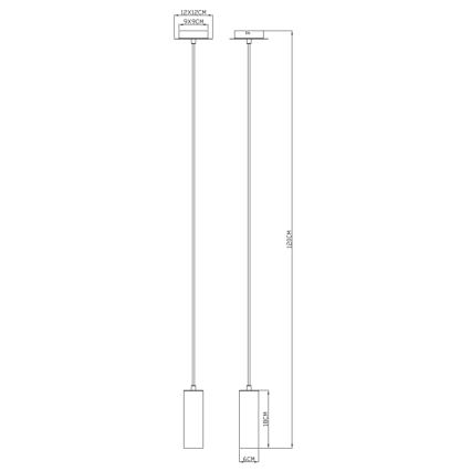 Globo - Chandelier on a string 1xGU10/35W/230V black/brass