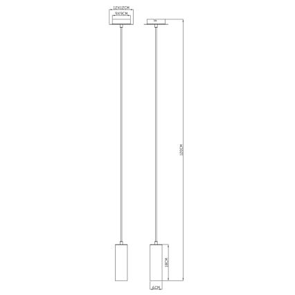 Globo - Chandelier on a string 1xGU10/35W/230V white