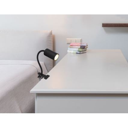 Globo - Flexible lamp with a clip 1xGU10/25W/230V black