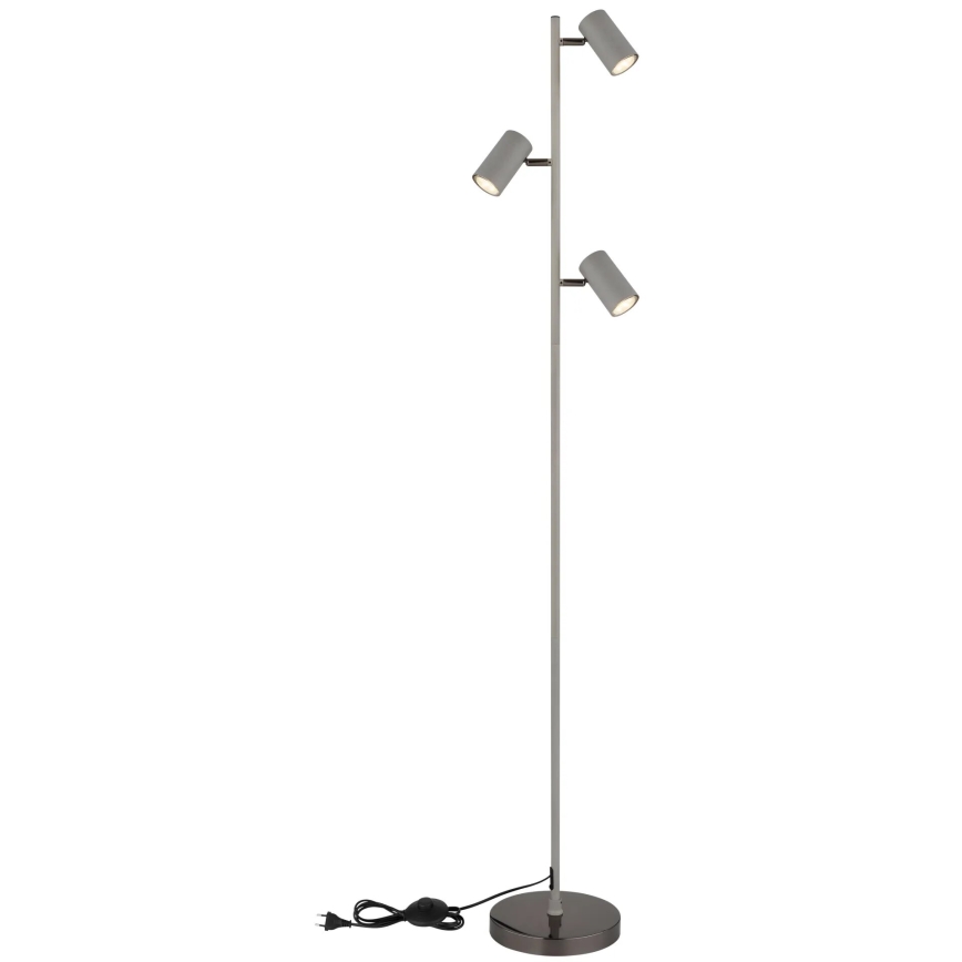 Globo - Floor lamp 3xGU10/5W/230V grey