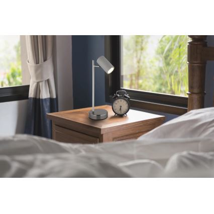 Globo - Table lamp 1xGU10/5W/230V grey/anthracite