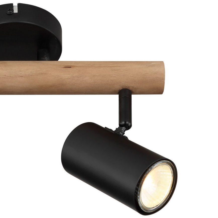 Globo - Spotlight 2xGU10/5W/230V wood/metal