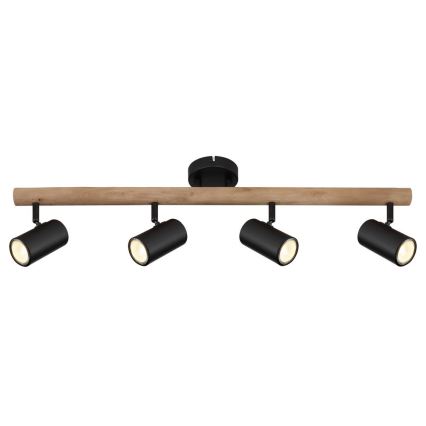 Globo - Spotlight 4xGU10/5W/230V wood/metal