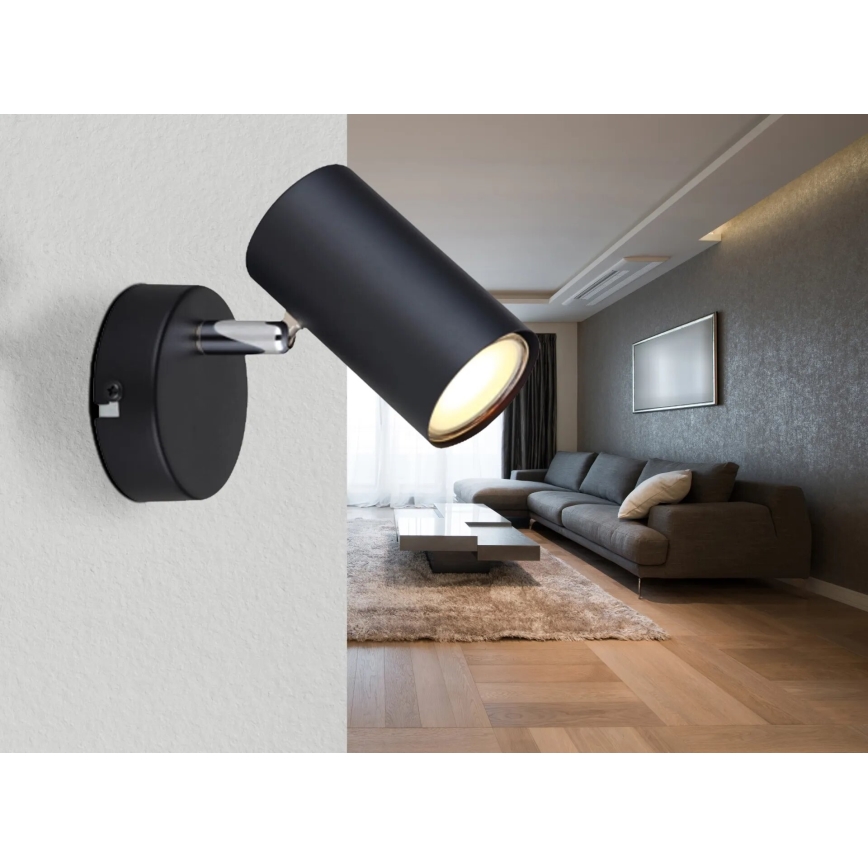Globo - Wall spotlight 1xGU10/25W/230V black