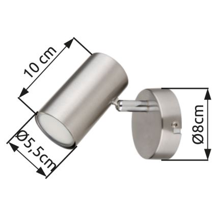 Globo - Wall spotlight 1xGU10/25W/230V matte chrome