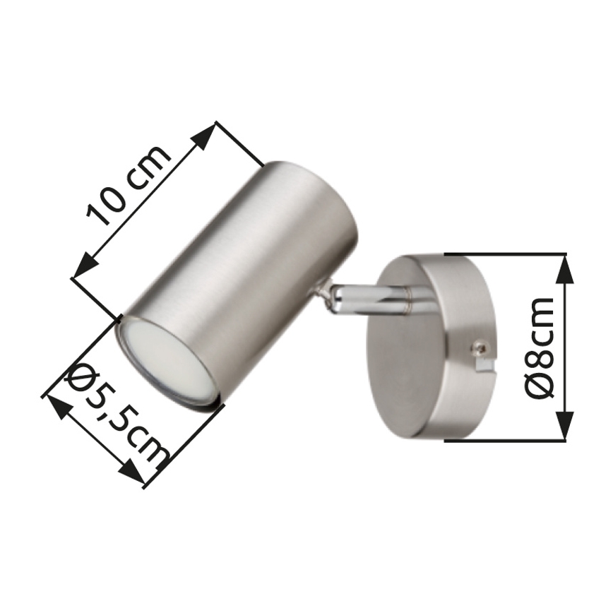 Globo - Wall spotlight 1xGU10/25W/230V matte chrome