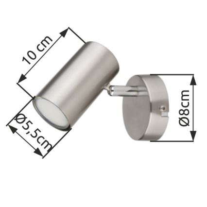 Globo - Wall spotlight 1xGU10/25W/230V matte chrome