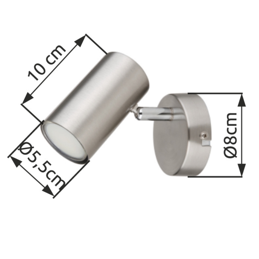 Globo - Wall spotlight 1xGU10/25W/230V matte chrome