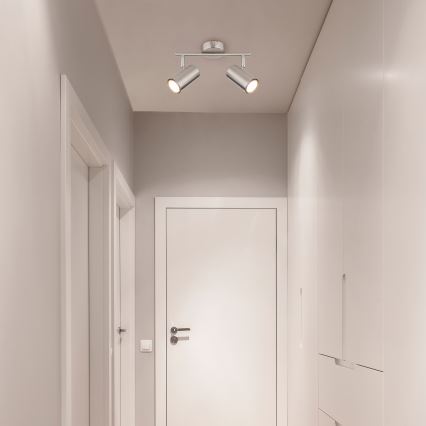 Globo - Spotlight 2xGU10/25W/230V matte chrome