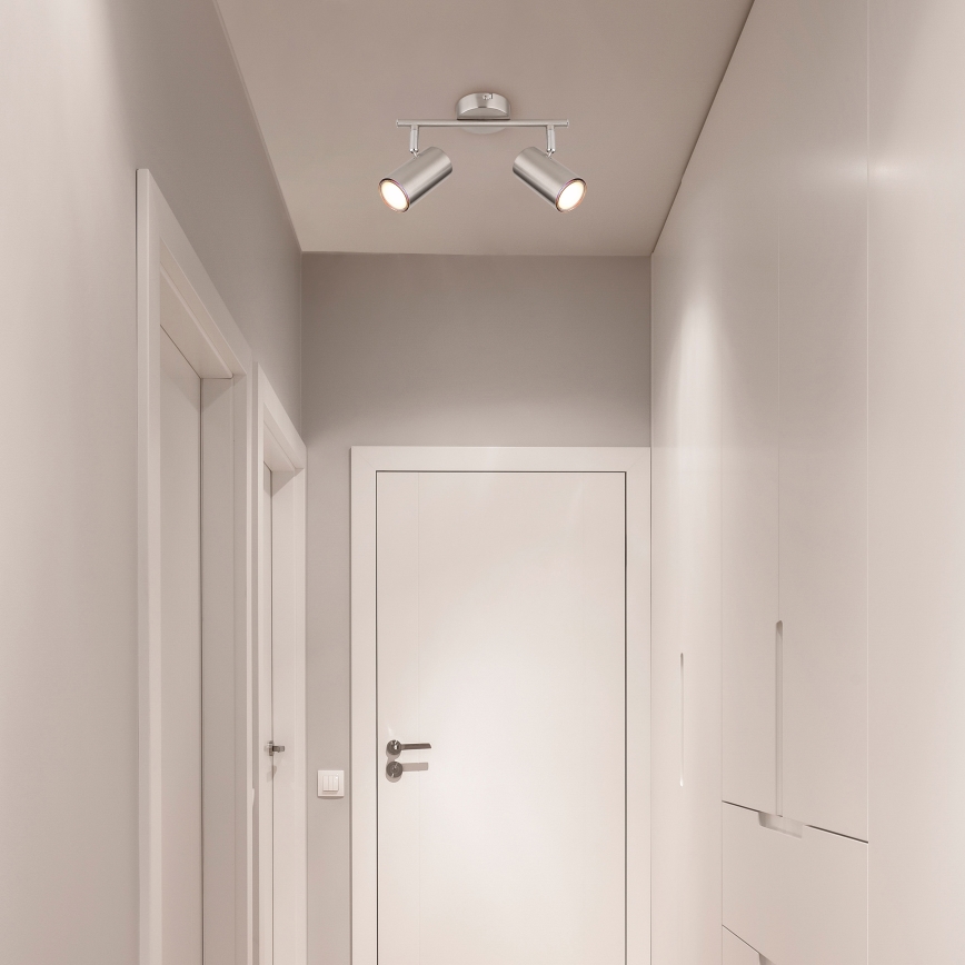 Globo - Spotlight 2xGU10/25W/230V matte chrome
