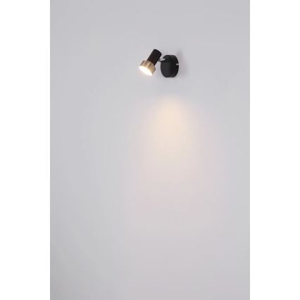 Globo - Wall spotlight 1xGU10/25W/230V black/gold