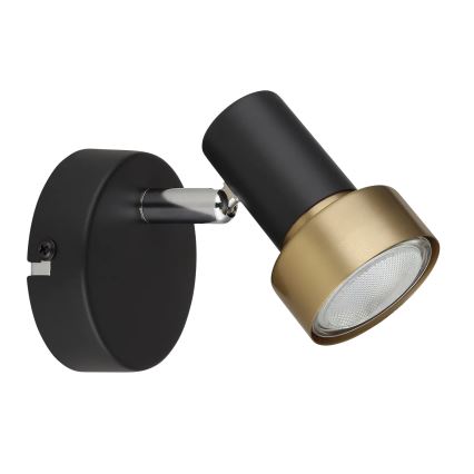 Globo - Wall spotlight 1xGU10/25W/230V black/gold